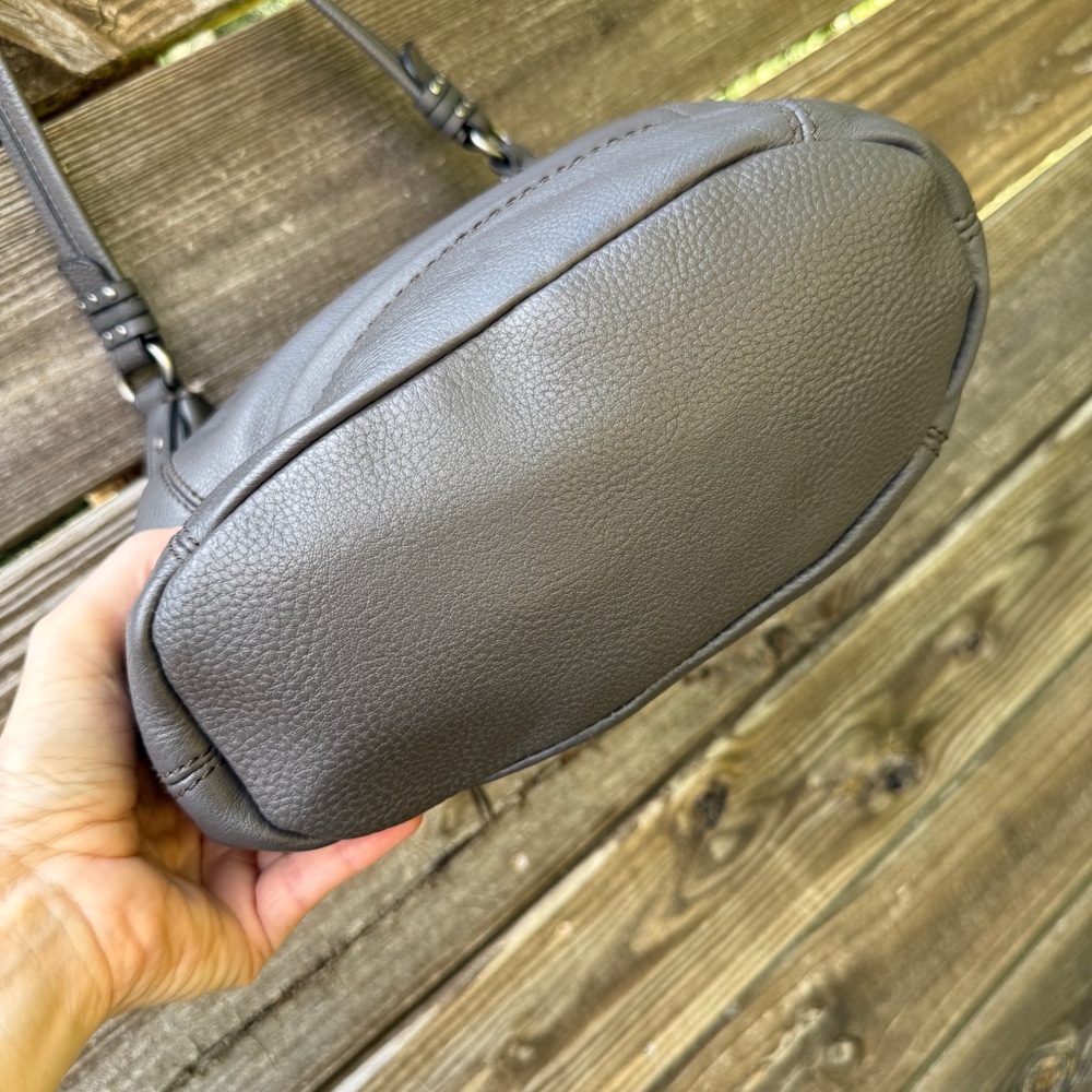 The Sak Sequoia Leather Hobo Bag Grey Pebbled Boho Minimalist Buttery Soft - Picture 11 of 11